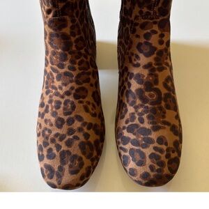 Gentle Souls Leopard Print Ankle Boots